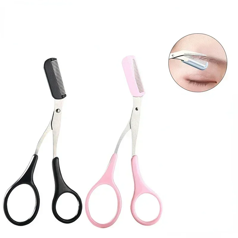 Eyebrow Trimmer Scissor Beauty Products for Women Eyebrow Scissors with Comb Stainless Steel Eyebrow Razors Makeup Tools