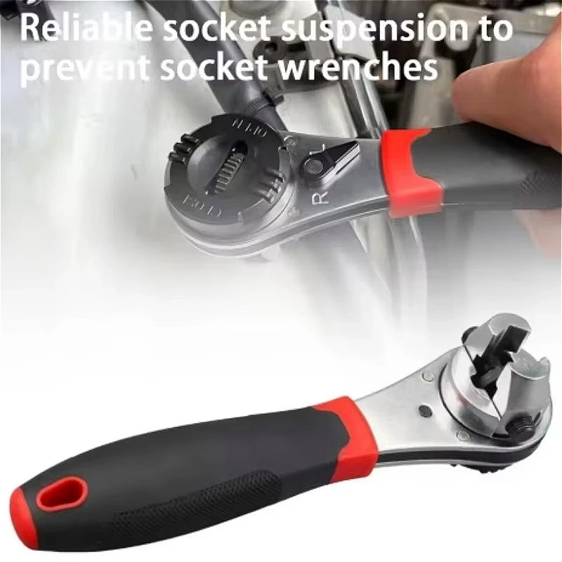 Handschlüssel, Ratschenschlüssel, leichtes Lernwerkzeug, Zubehör, verstellbar, für 6–22 mm, hochwertig, langlebig