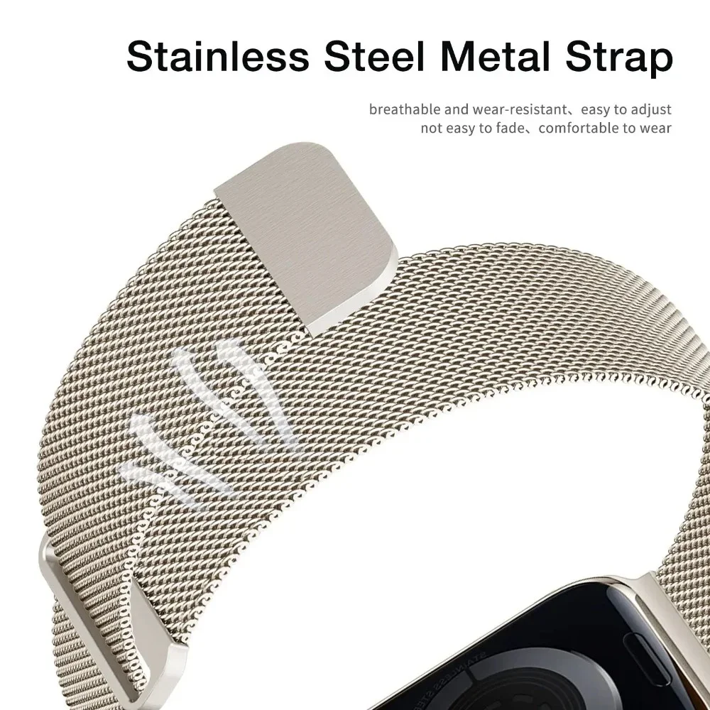 Milanese-Gehäuse+Armband für Apple Watch Band Ultra 49 41 40 44mm 38mm 46mm TPU-Bildschirm für iWatch Serie 10 9 8 7 6 SE 5 4 Correa 42 – Detail 14