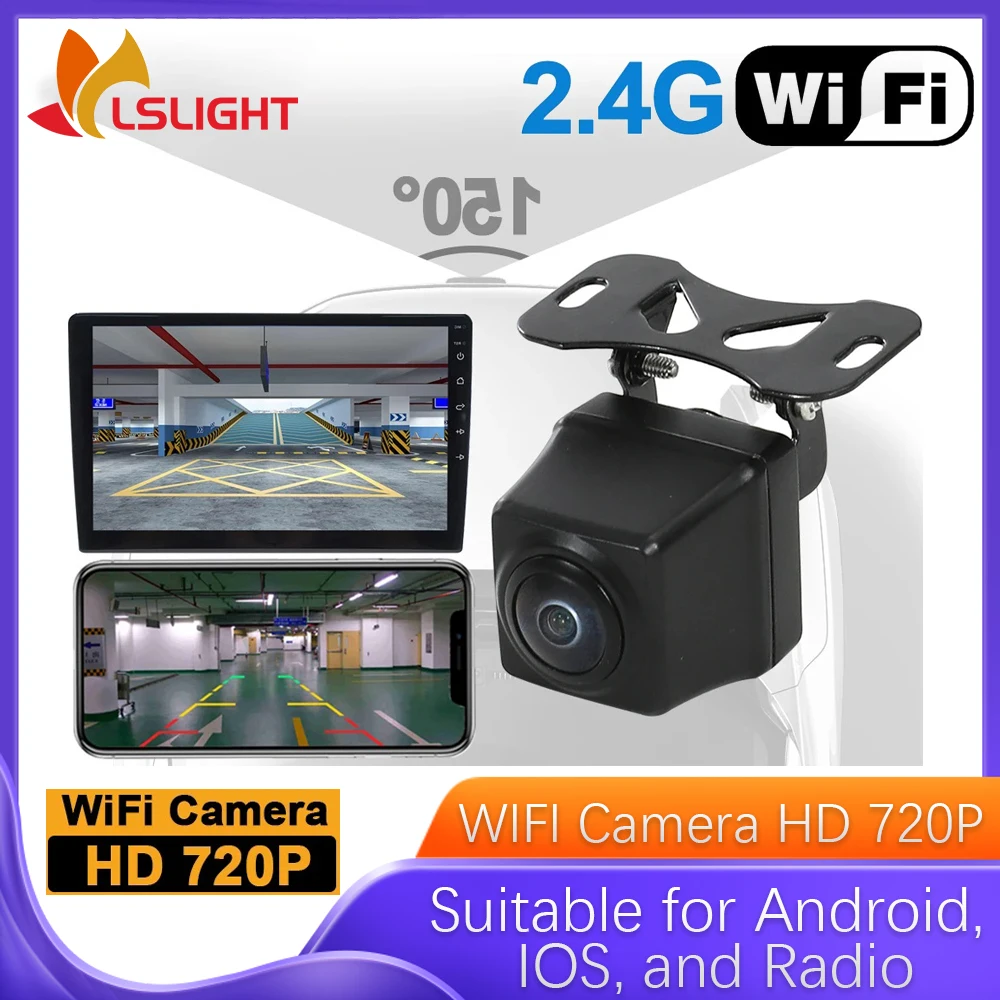 

Автомобильная камера переднего вида WIFI 2.4G Wireless 150 ° HD камера ночного видения USB 5V подключение для Android IOS и радио автомобильные аксессуары
