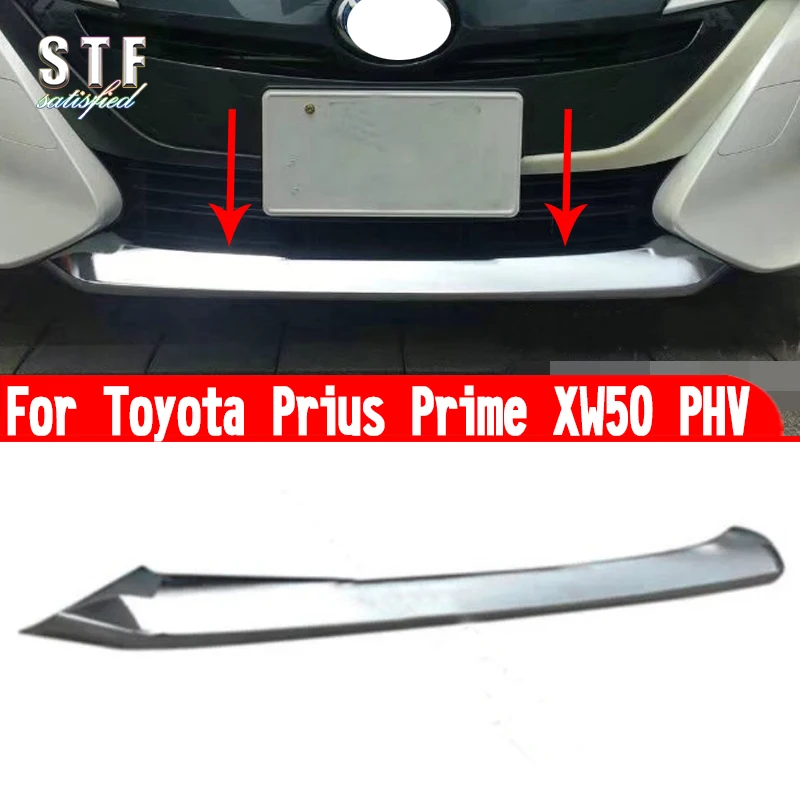 

For Toyota Prius Prime XW50 PHV 2016-2022 Accessories Front Bumper Strip Cover Trim Molding Decoration Stickers