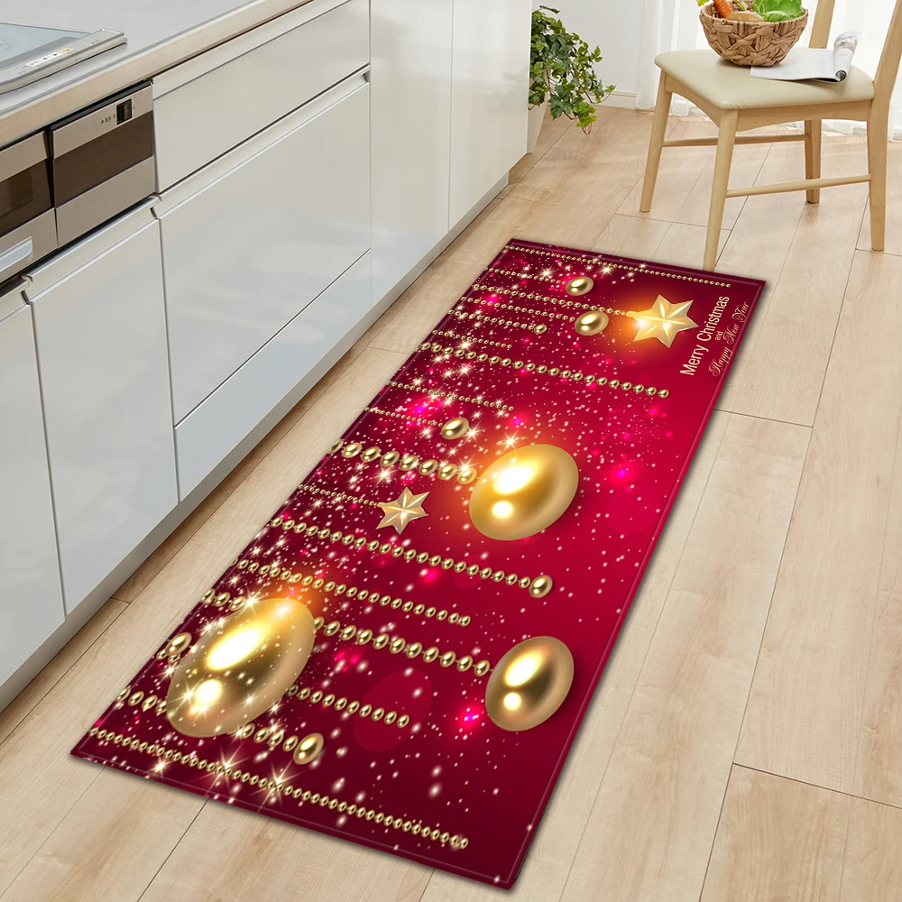 حصيرة أرضية عيد الميلاد مانعة للانزلاق ، حصيرة قدم للمطبخ ، مدخل المنزل ، غرفة المعيشة ، غرفة النوم ، الشرفة ، ديكور المنزل ، باب المدخل ، الحمام ، البساط #3