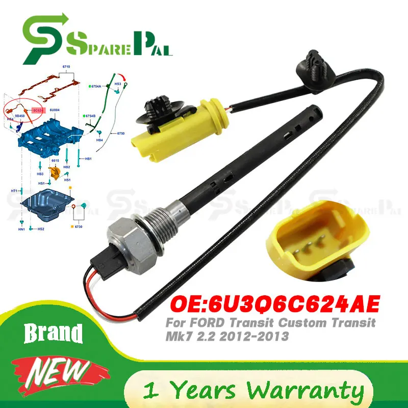 1757690 6U3Q-6C624-AE 3pins Engine Oil Level Sensor For FORD Transit Custom Transit Mk7 2.2 2012-2013