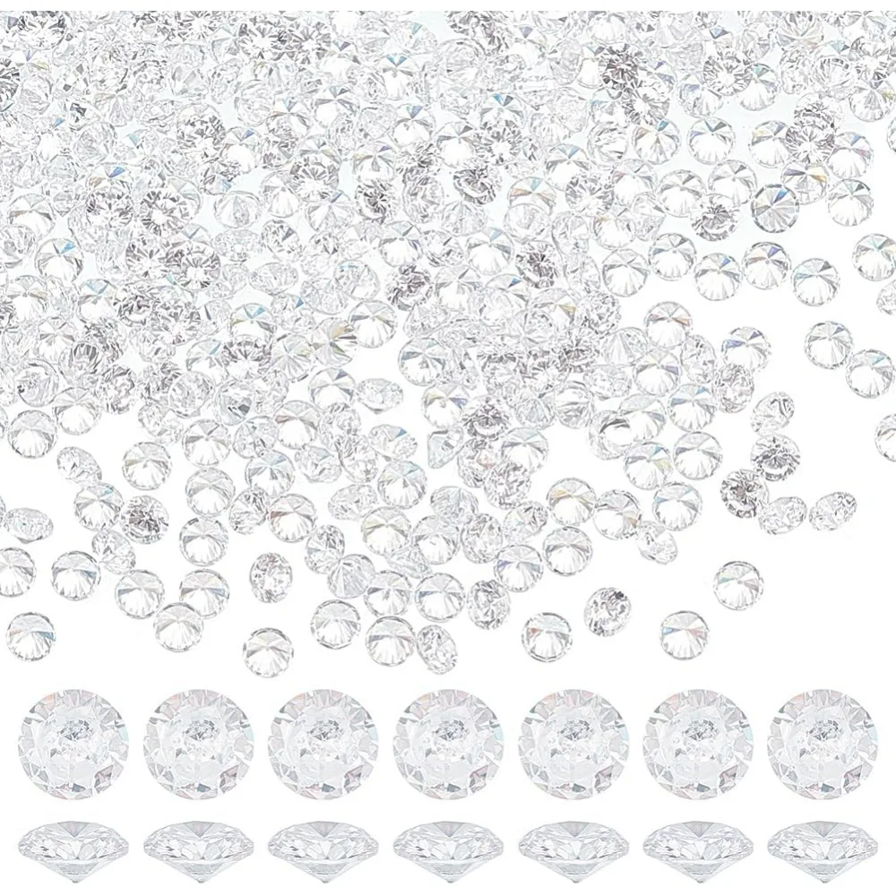 2000pcs Clear Cubic Zirconia Stone 1.5mm Grade A Faceted CZ Diamante Rhinestone Gems Small Zirconia Cabochons with making kit