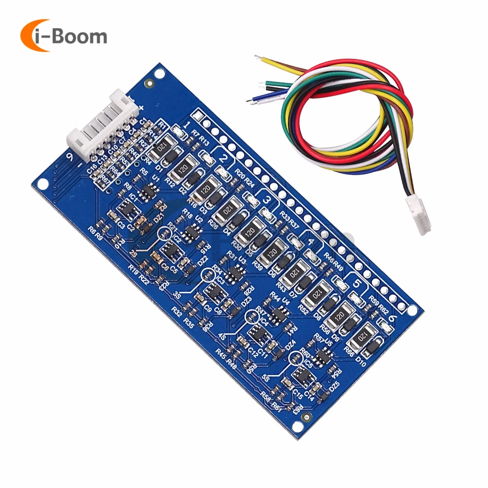 sistema-de-gerenciamento-de-bateria-de-litio-6s-16v-placa-de-protecao-de-carregamento-modulo-de-equalizacao-ativa-com-indicador-bms