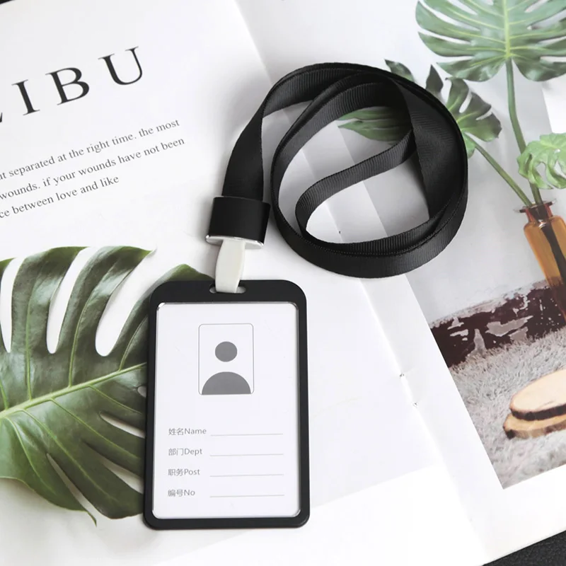 3 قطعة/المجموعة حامل بطاقة سبيكة الحبل موظفي الشركة تمرير للجنسين معرف اسم حامل بطاقة العمل اللوازم المكتبية