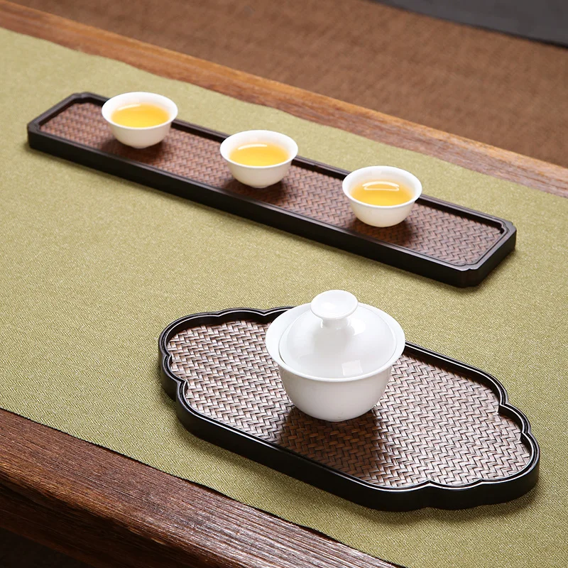 

Retro Song-Style Bamboo Tea Tray, Heavy Bamboo Dry Brew Table, Simple Bamboo Tea Serving Board, Traditional Tea Table Stand
