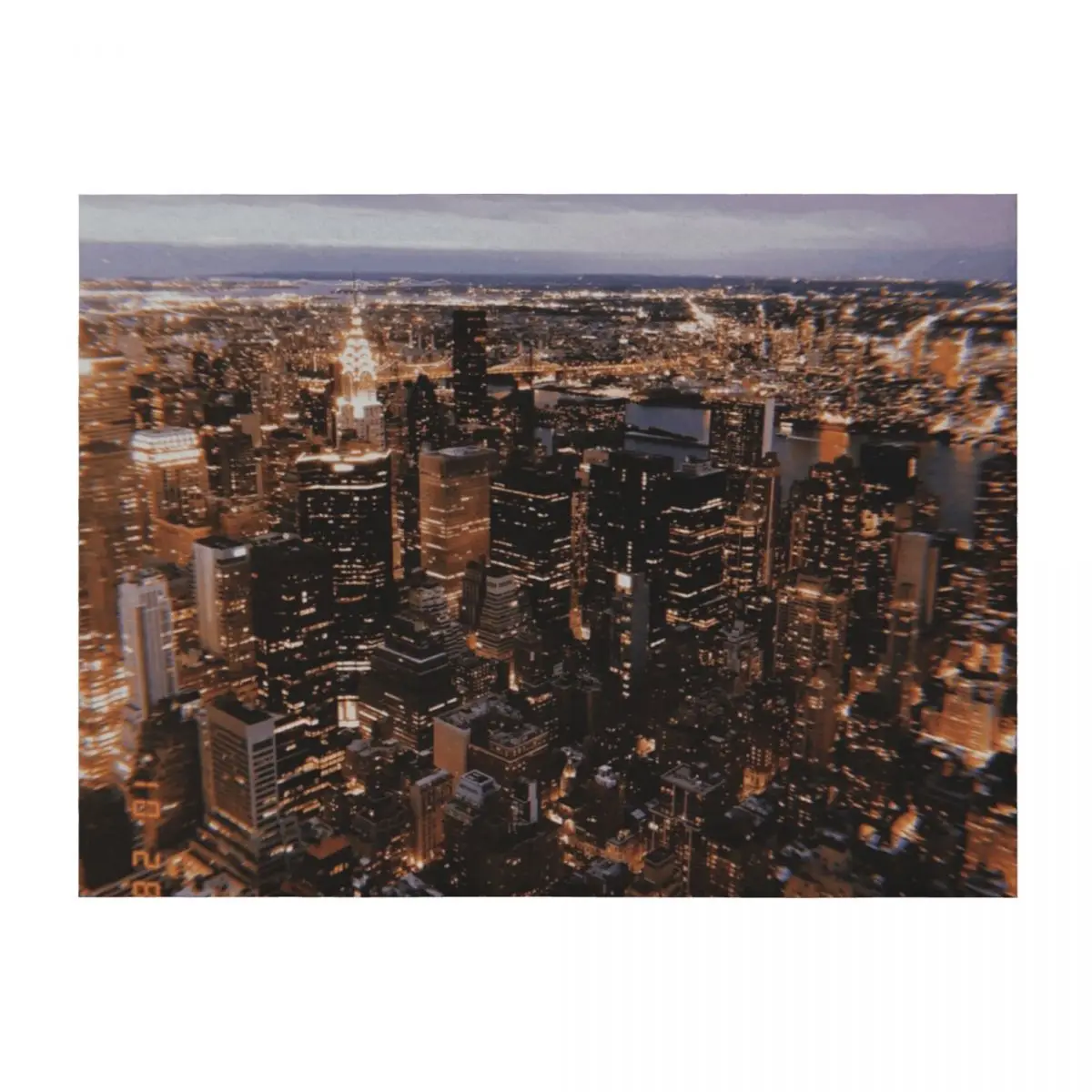 

New York at Night Throw Blanket Camping warm winter Hair Fashion Sofas Blankets