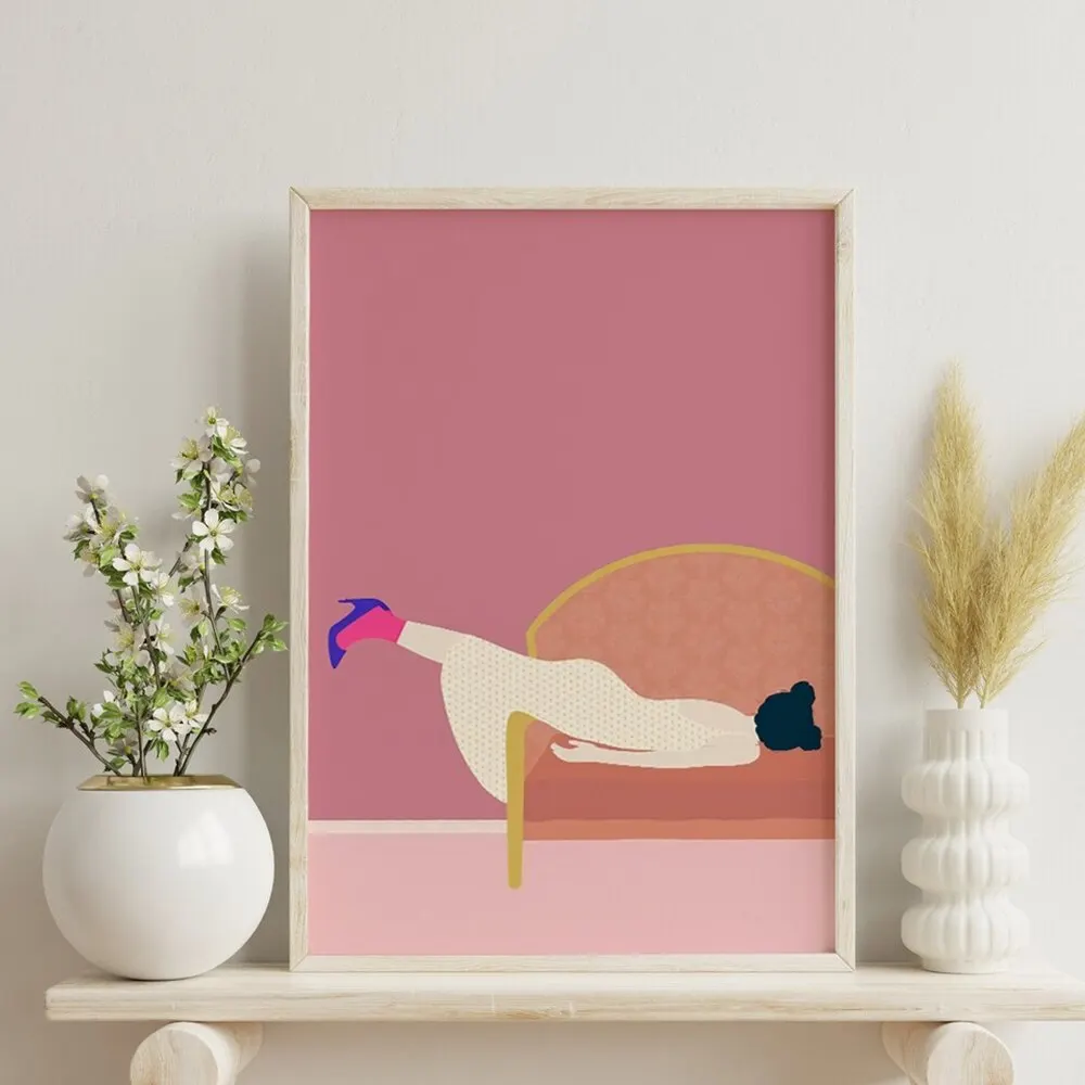 الحديثة مجردة يايوي كوساما اليابانية الفن معرض الرسم على لوحات القماش الجدارية الملصقات لغرفة المعيشة ديكور المنزل #4