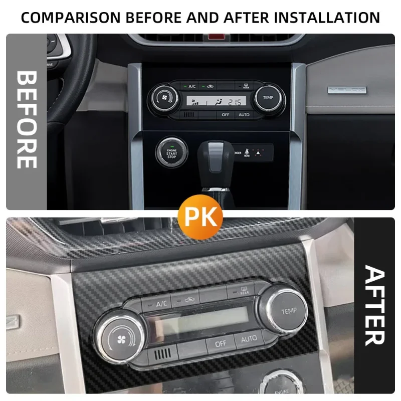 LHD Air Conditioning Panel Cover AC Adjust Switch Button Center Console Trim Interior Accessories For Toyota Veloz 2022 - 2024