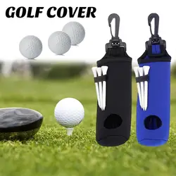 Golf Ball Bag Golf Ball Pouch Portable Golf Ball Storage Pouch With Tee Holder Capacity Bag For Golf Balls Tees Belt Clip Design