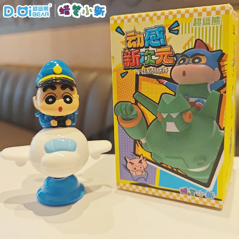 Crayon dos desenhos animados shin chan decoração de mesa caixa cega tendência criativa jogo periférico boneca dos desenhos animados presente festival das crianças