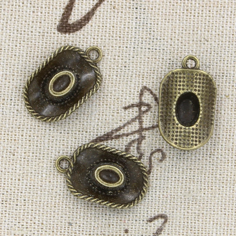 15 sztuk Charms kapelusz kowbojski 23x13mm antyczne srebro kolor brązowy zawieszki dokonywanie DIY Handmade tybetański srebrny kolor biżuteria z brązu — zdjęcie 3
