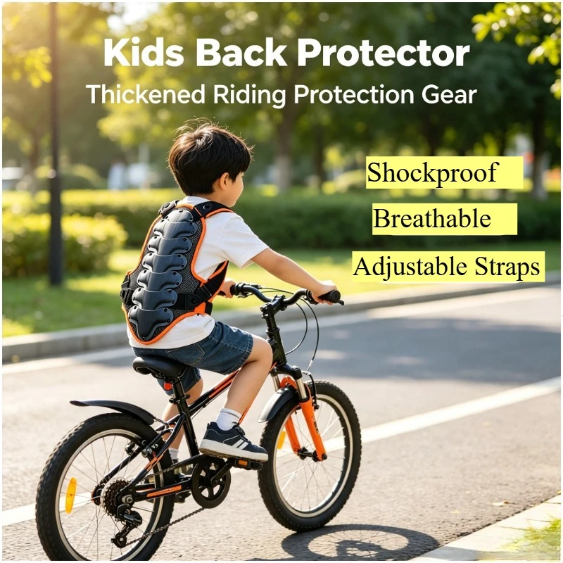 Mountain Biking Chest Protector - Children Back Protector Protective Gear, Thickened
