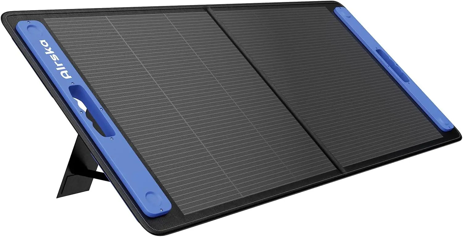 

100W Portable Foldable Solar Panel Charger Kit 18V DC Output for Portable Generator Power Station 12V RV Boat Car Battery