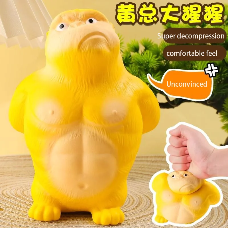 Children Novelty Funny Squeezing Toys Adults Orangutan Stress Relief Gorilla Pinch Prank Stretch Rebound Creative Gift Toy