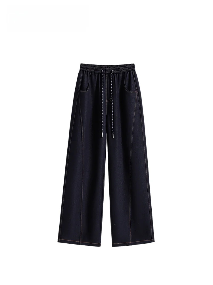 

High Waist Straight Leg Denim Jeans plus Size Women's Spring New Sle Versatile Pear aped Body Fit Casual Cotton Blend