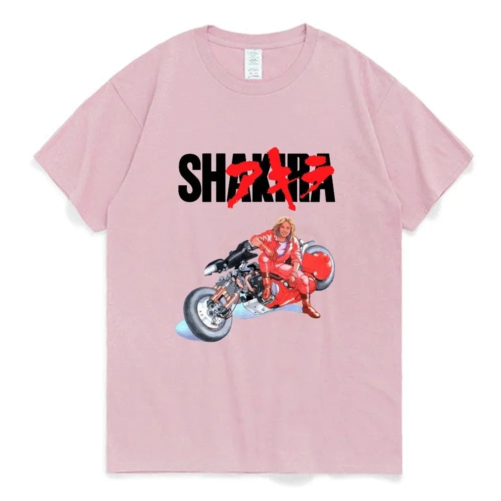 Shakira T Shirt Akira Shotaro Kaneda Motorcycle Japan Anime T-shirts Tokoyo Funny Oversized Streetwear Tee Shirt Men Women Tops