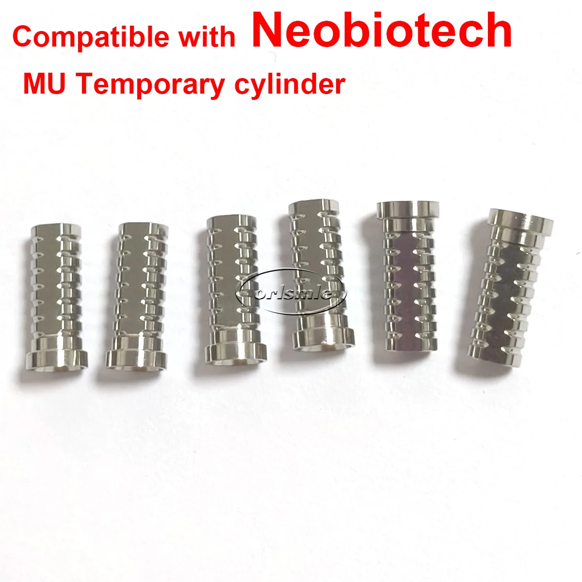 6pcs Neobiotech compatible Temporary cylinder non engaging conical abutment Multi-Unit Prosthetic Ti sleeve D4.8