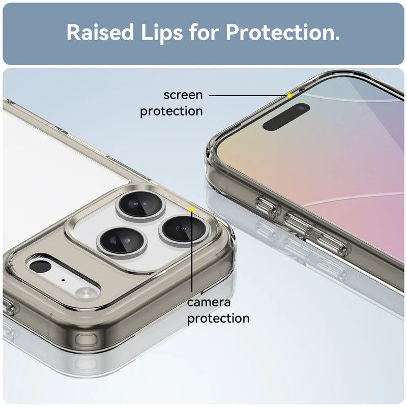 Etui na iPhone 17 Pro Pokrowiec na iPhone 17 Pro Ramka TPU Akrylowa Tylne Panele Ochronne Etui na Telefon iPhone 17 Pro Max Air Funda — zdjęcie produktu 5