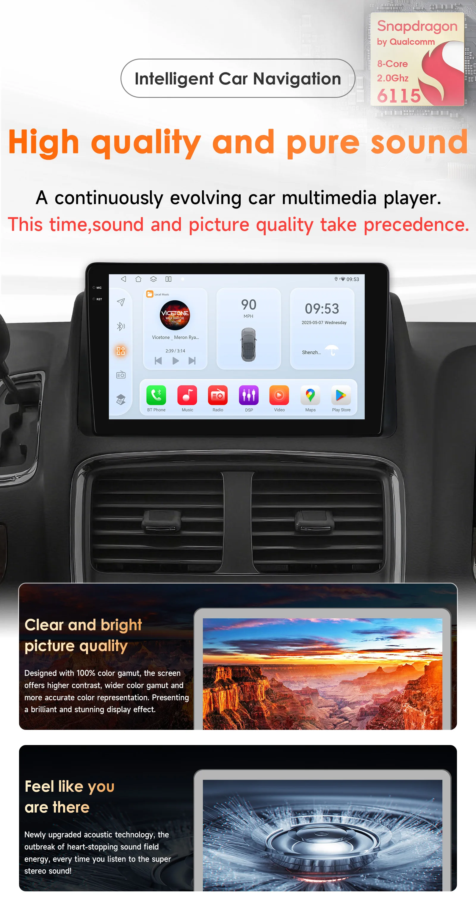

6115 8 ядер Carplay Android 14 автомобильный радиоприемник для Dodge Grand Caravan 2011-2020 Chrysler Town&Country Grand Voyager мультимедийный плеер