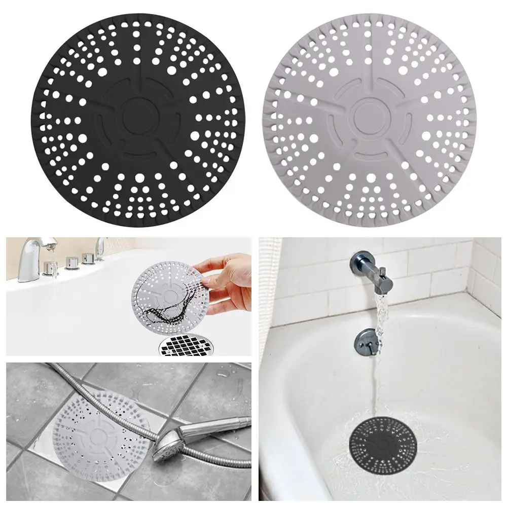 Durable Anti-blocking Floor Drain Cover Round Shape Hair Clean Up Shower Drain Pad Sink Strainer Kitchen Bathroom Accessories