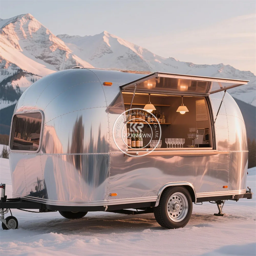 

Mobile Concession Hot Dog Burger Fast Food Cart Trailer Street Salad Coffee Kiosk Bar Street Pizza Food Truck With Full Kitchen