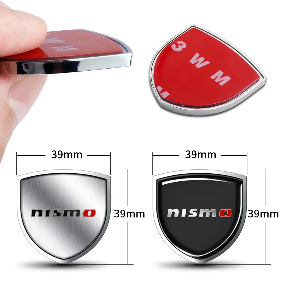 3D Metal Car Body Fender Emblem Shield Stickers Decor Auto Accessories For Nissan Nismo Tiida Teana GTR Versa Almera X-Trail