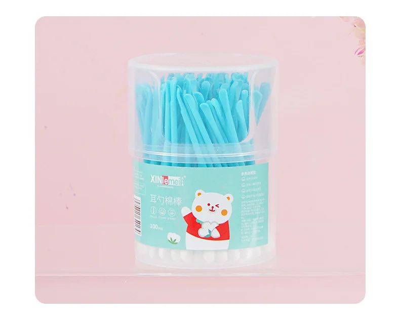 Ear spoon cotton swab two-in-one household cleaning double ear spoon cotton swab ear artifact beauty makeup