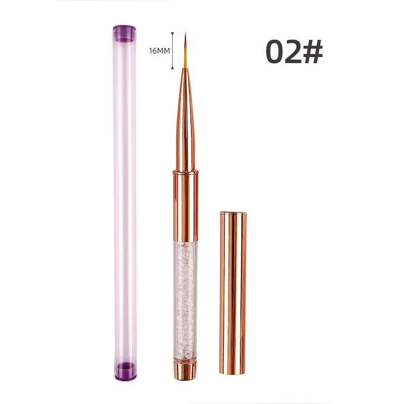 5 نمط مسمار الفن جل الأشعة فوق البنفسجية من الأكريليك تمديد منشئ حجر الراين اللوحة فرشاة خطوط بطانة نمط رسم القلم مانيكير أداة