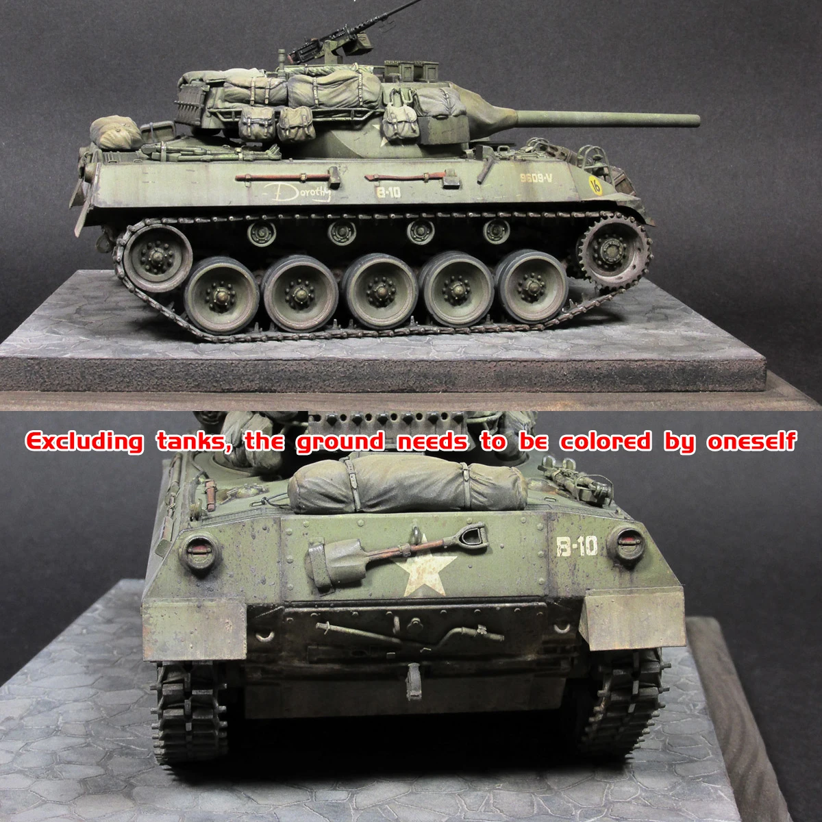 Architektonisches Gebäudemodell-Diorama, Maßstabsmodellbausatz, Holz-Display-Basis, Panzerfahrzeuge, gepanzerte Autos, Ausstellungsständer 1/35 – Detail 4