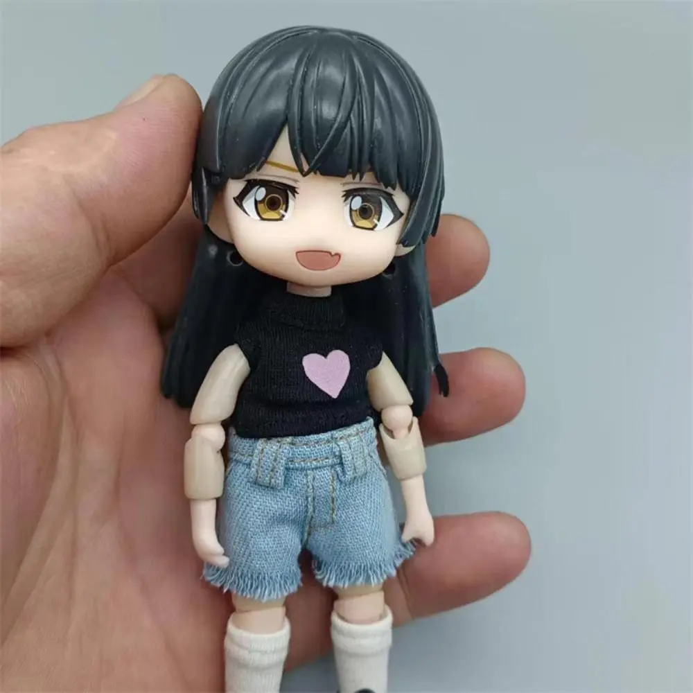 Modepuppen tragen Shorts, handgefertigte Mini-Jeans-Shorts aus Baumwolle, Freizeitkleidung, handgefertigte Shorts für 1/12 BJD-Puppen/für 1/11OB11-Puppen