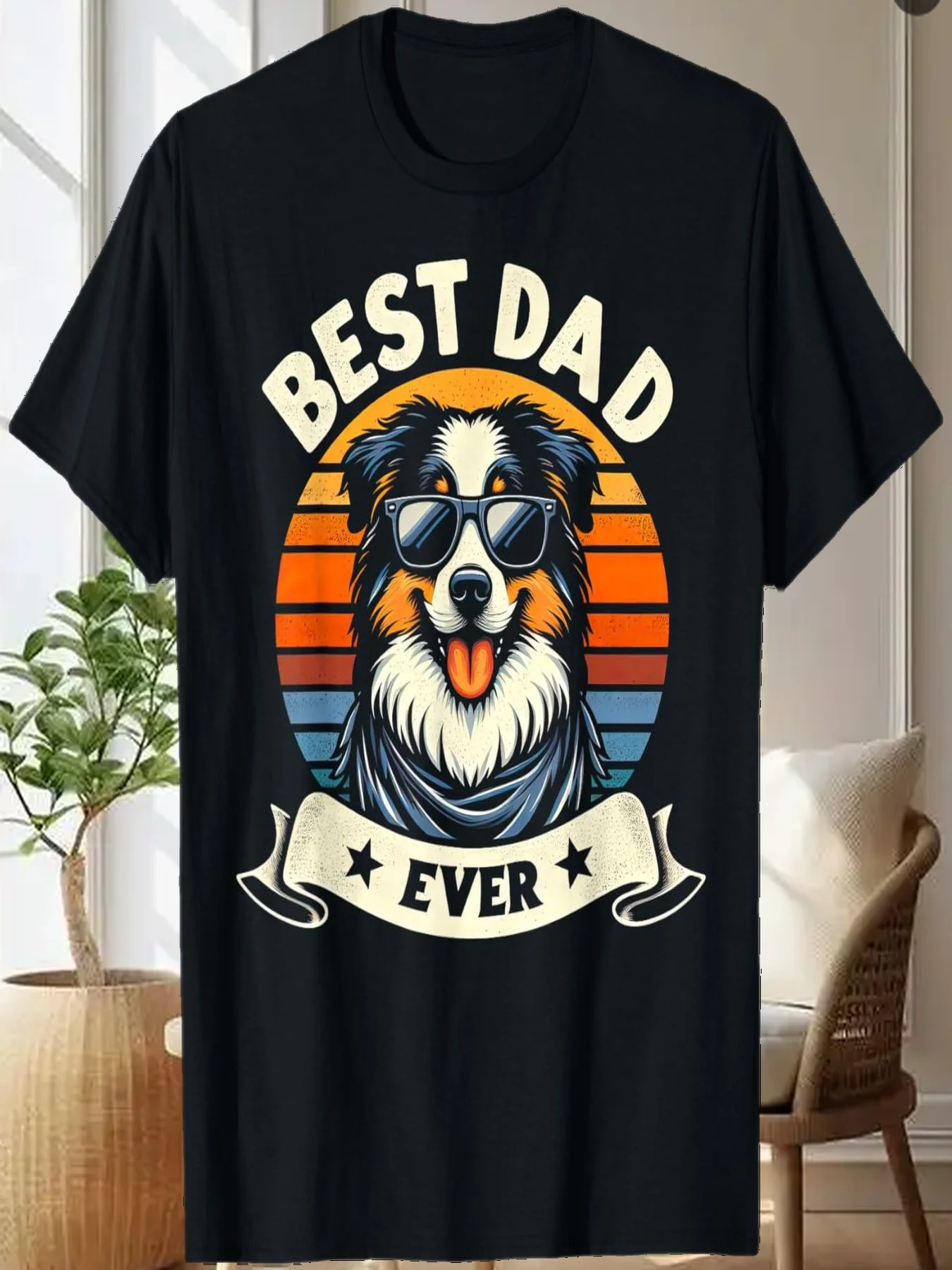 Vintage Best Aussie Dad Dog Ever Lovers Vatertags-T-Shirt