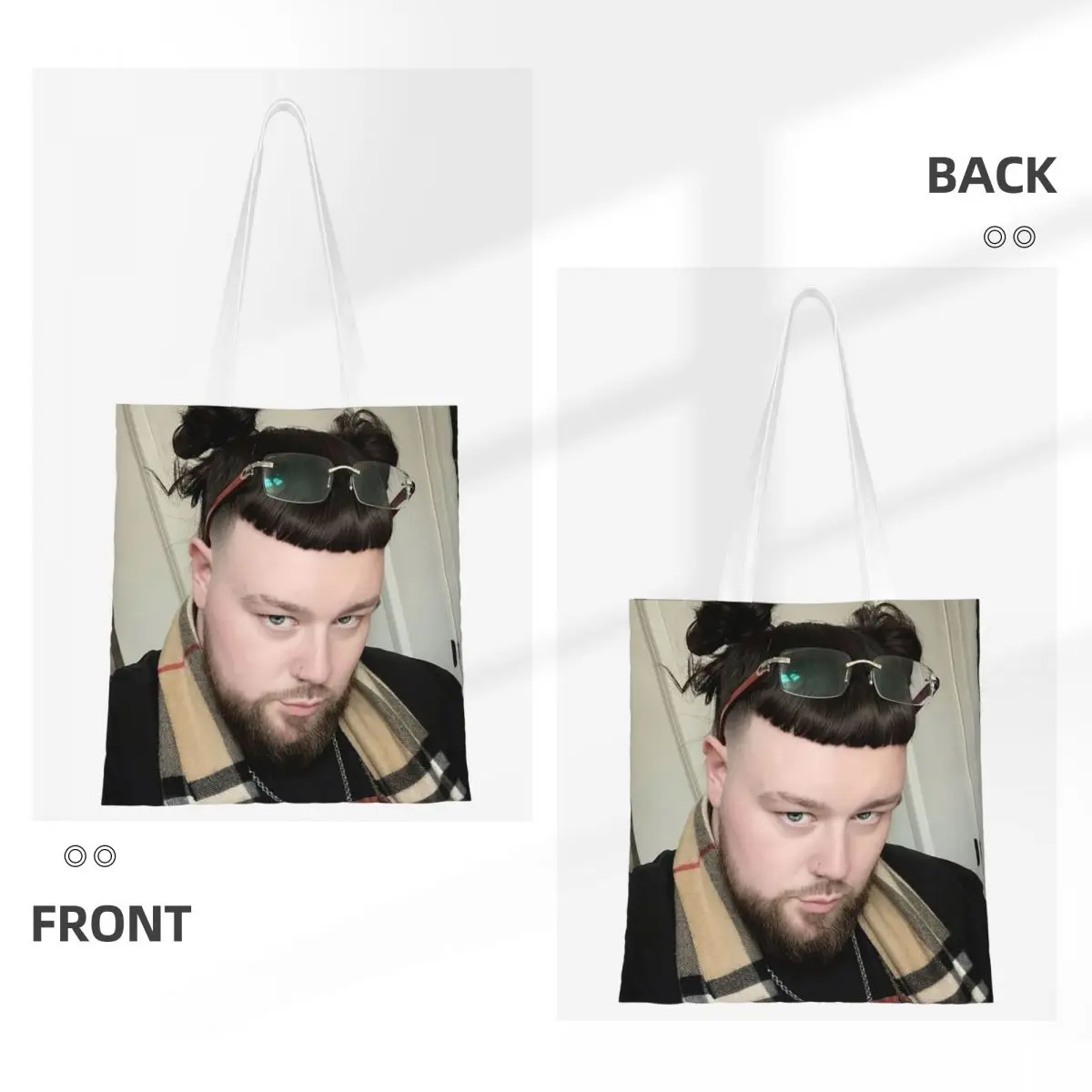 Joeyy Singer Vocalist Music Rapper Shopping Bags Foldable Canvas The Tote Bag Ladies Shoulder Tote Travel Handbag
