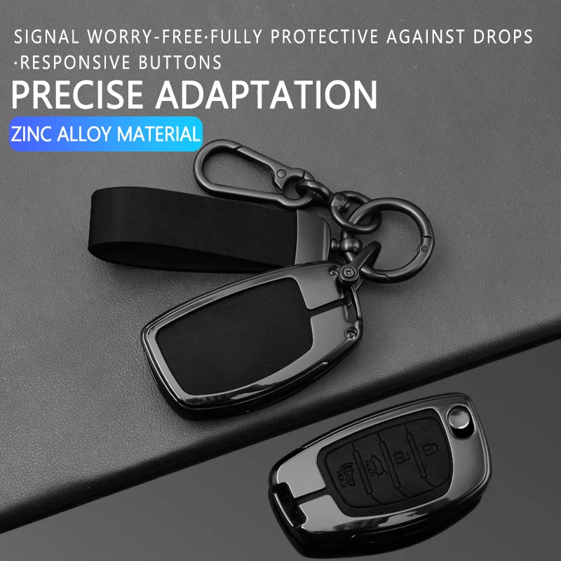 For Hyundai Ix25 Ix35 Ix45 I10 I20 I30 I40 Tucson Sonata Fe Creta Verna Solaris Mistra Elantra Accent Zinc Alloy Car Key Case Co