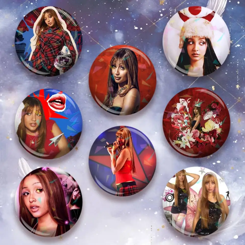Singer Pink P-Pantheress ALBUM  Laser Badge Creative Pins Brooch for Decor Gifts Fans Collect Easter decorations