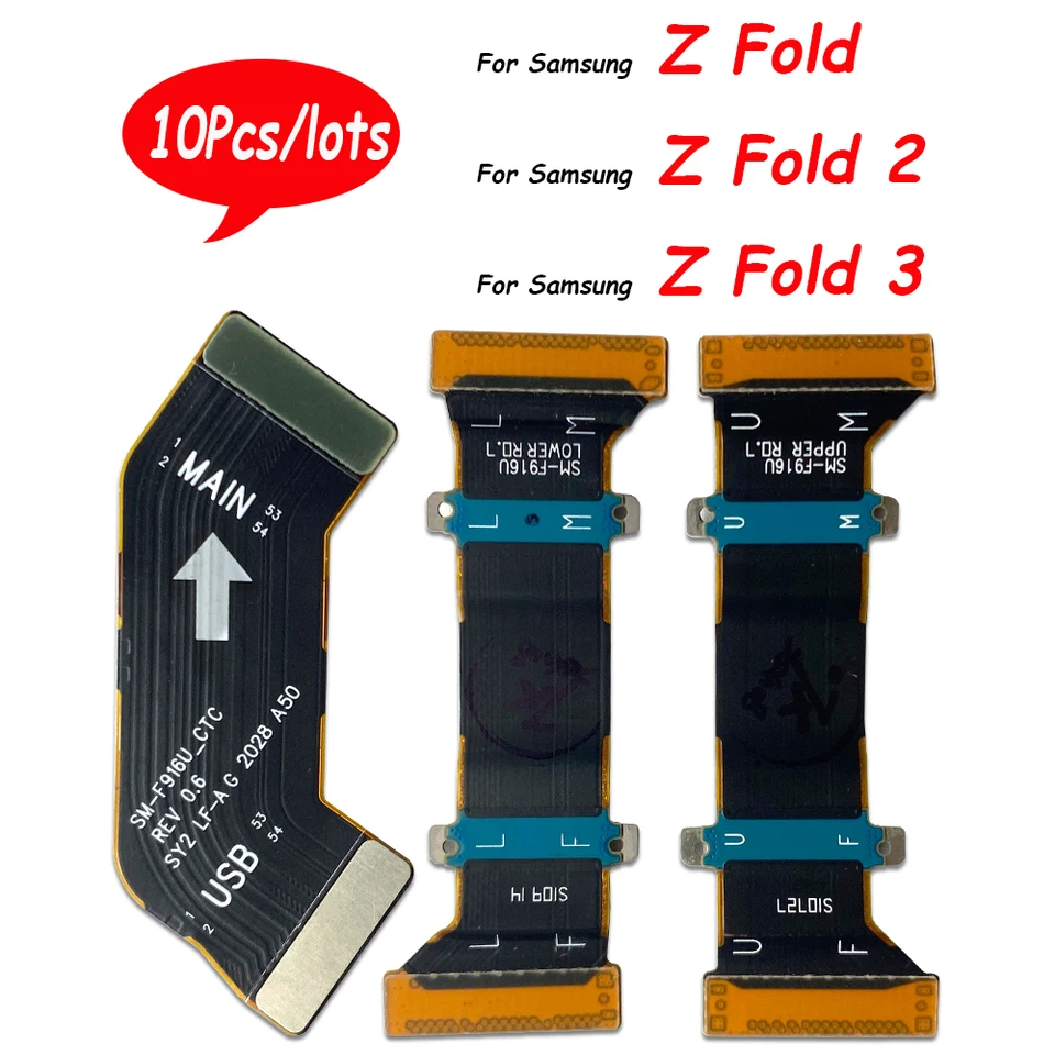 10Pcs , Spin Axis Flex Cable For Samsung Z Fold 2 3 4 5 F916 F936