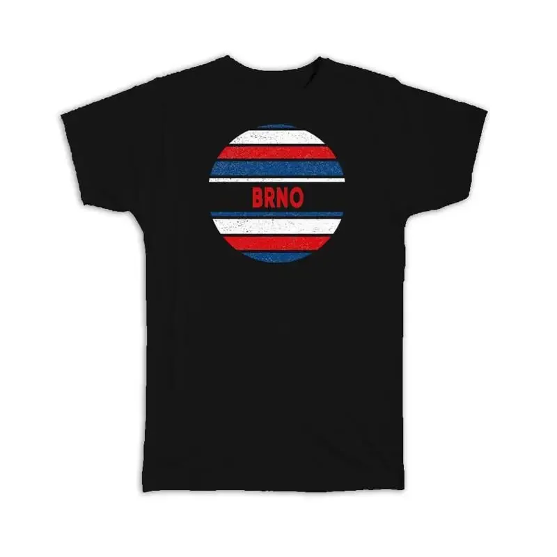 Brno República Checa desgastada Retro Expat Vintage bandera camiseta