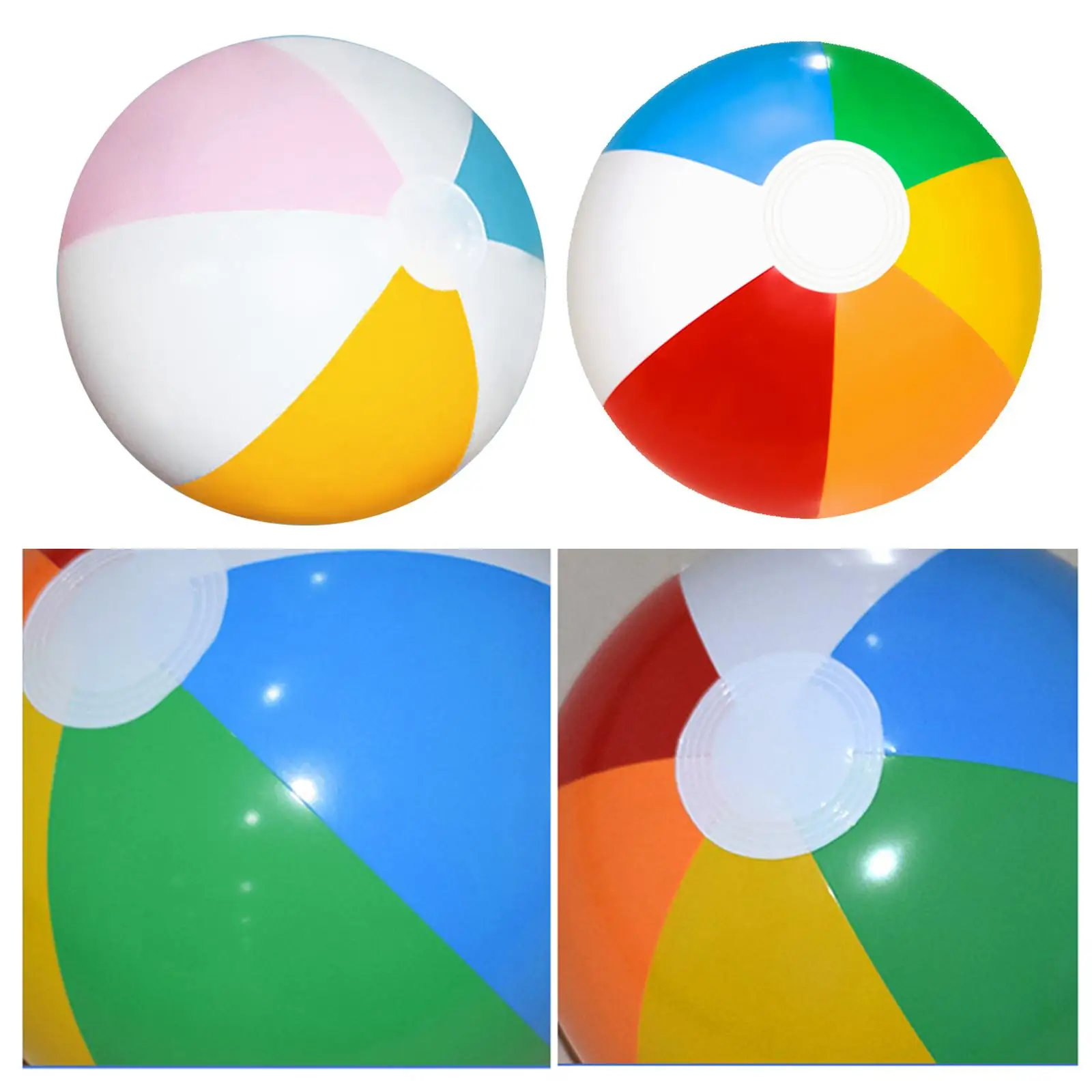 Colorful Inflatable Beach Ball Stripe Ball Toys Party Water Game Sports Ball Summer Water Game Ball Outdoor Fun Toys for Kids