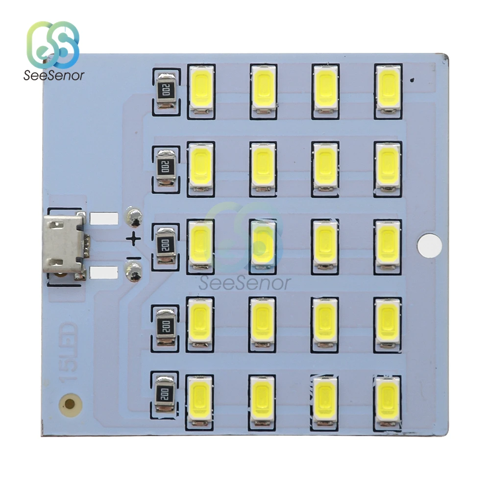 5730 smd 5V 430mA~470mA White Mirco USB 5730 LED Lighting Panel USB Mobile Light Emergency Light Night Light 8/12/16/20 LEDs