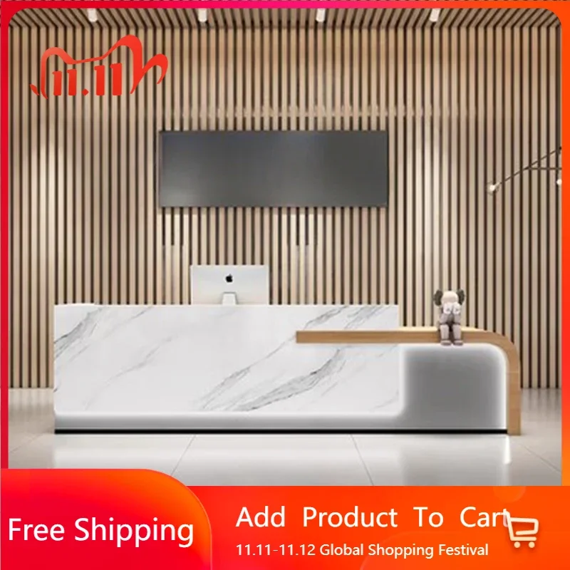 

Compact Reception Desk Wall Table Atril Reception Salon Desk Computer Coffee Distillation Counter Display Tisch Unique Furniture