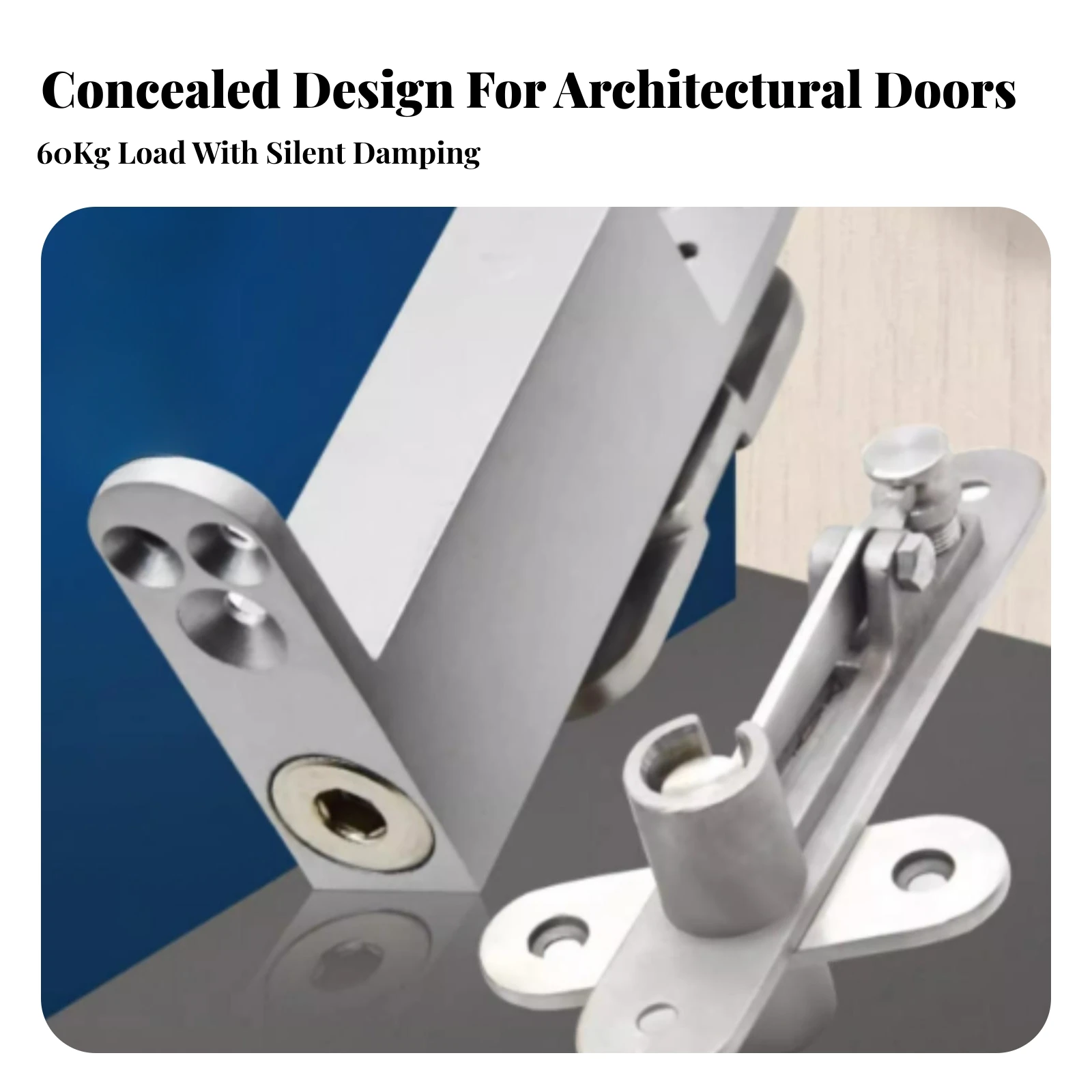 Concealed Rotary Hinge Corrosion-Resistant Wooden Door Rotary Hinge Rust Proof Spring Loaded for Custom Interiors, Room Dividers