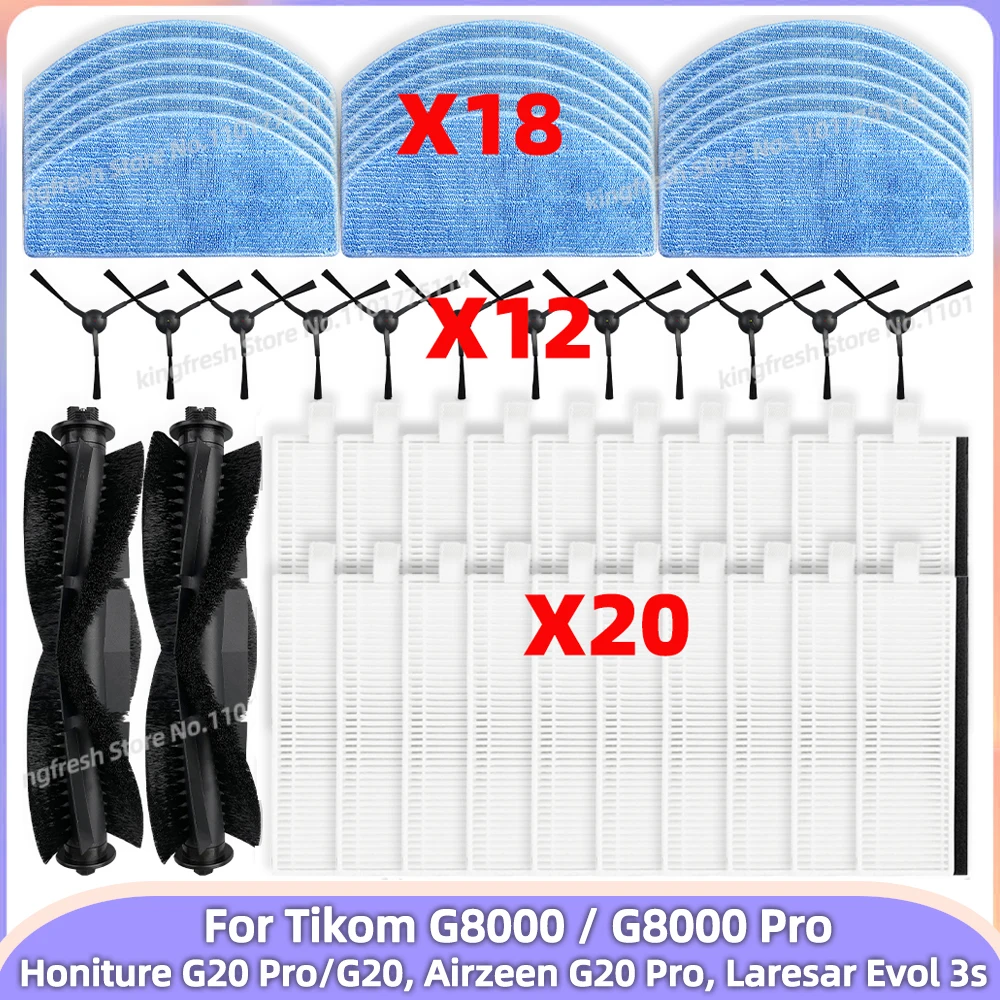 Fit For Tikom G8000/ G8000 Pro, Honiture G20/ G20 Pro, Airzeen G20 Pro, Laresar Evol 3s Parts Brush Filter Mop Cloth