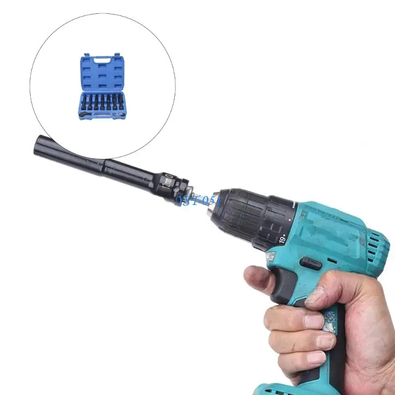 

E15A Reinforced Nut Driver Socket 1/2inch Drive Hexagonal Shank Shank For Power Drills Screwdriver Hand Tool