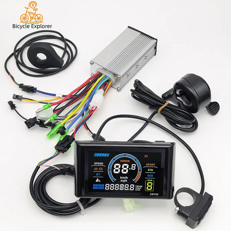

SW900 Color LCD Display 24V 36V 48V 250W 350W E-bike Brushless Motor Controller Universal Kit for Electric Bike Scooter Repair