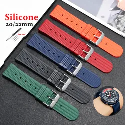 20mm 22mm Silicone Watch Strap Universal Soft Rubber Band Waterproof Sport Bracelet Women Men Wristband for Seiko for Omega Band