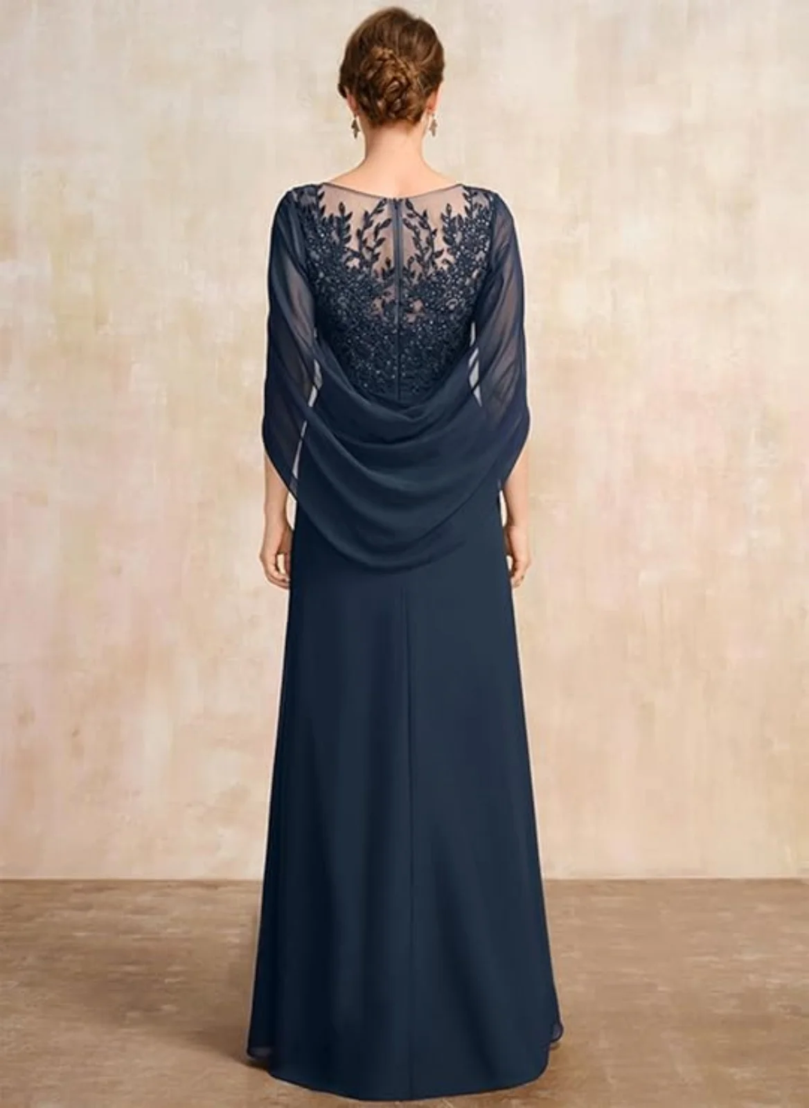 Mother of The Bride Dresses Pleated Sequins Plus Size Wedding Guest Dress Lace Appliques Long Chiffon Evening Party Gowns