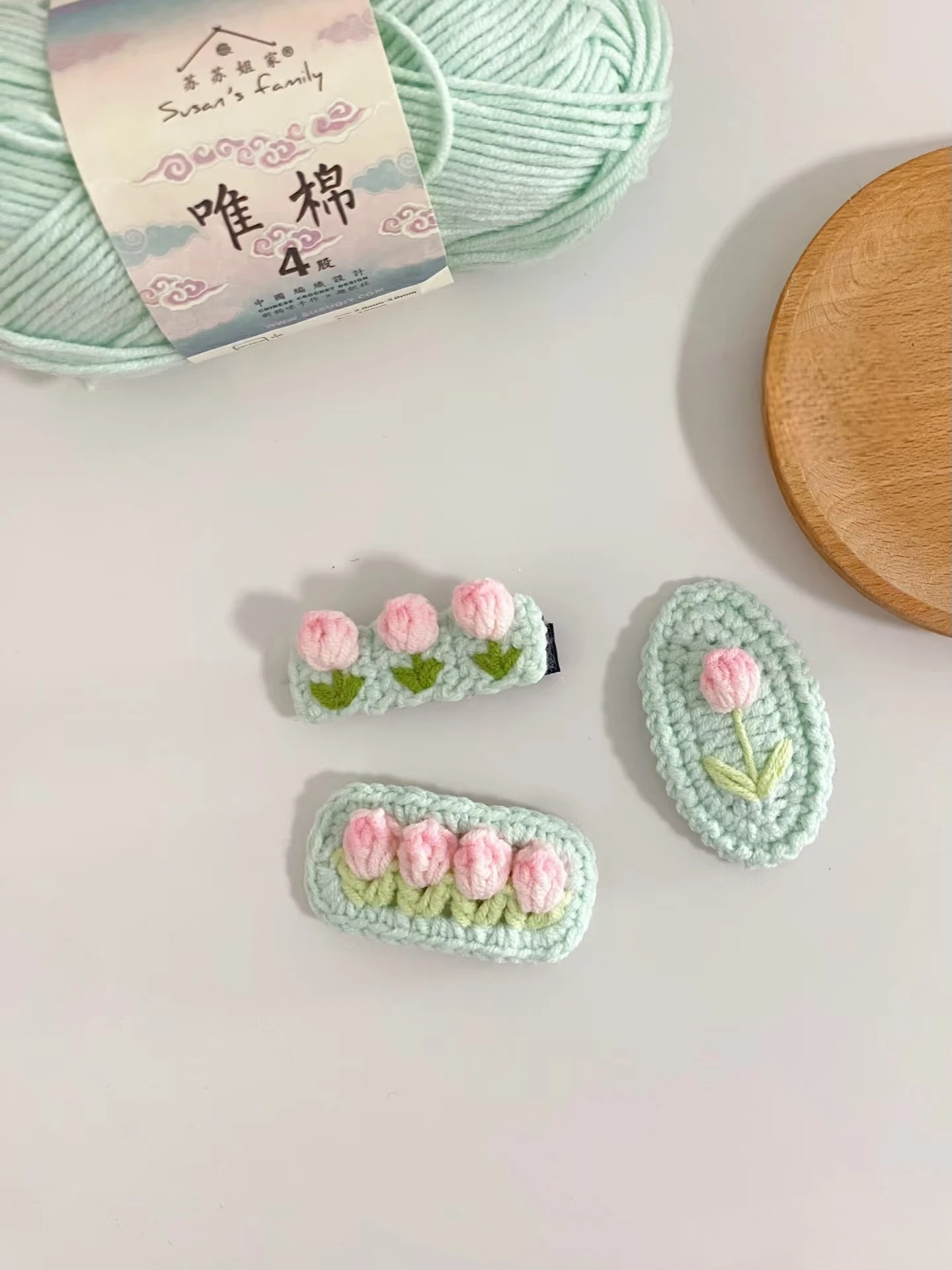 

Fre Sle Вязаная крючком заколка-тюльпан Завершенный продукт Sweet Sle Аксессуары для волос DIY Бренд Faion Ювелирные изделия Украшения для волос