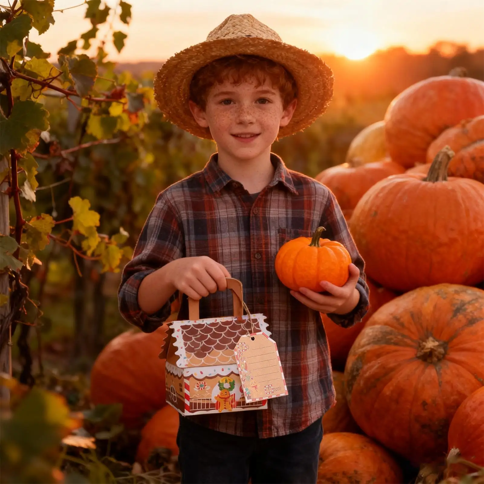 

Рождественские коробки для лакомств, 50-компонентный контейнер для подарков, праздничная коробка для хлебобулочных изделий в форме дома для конфет, шоколада, праздничные принадлежности