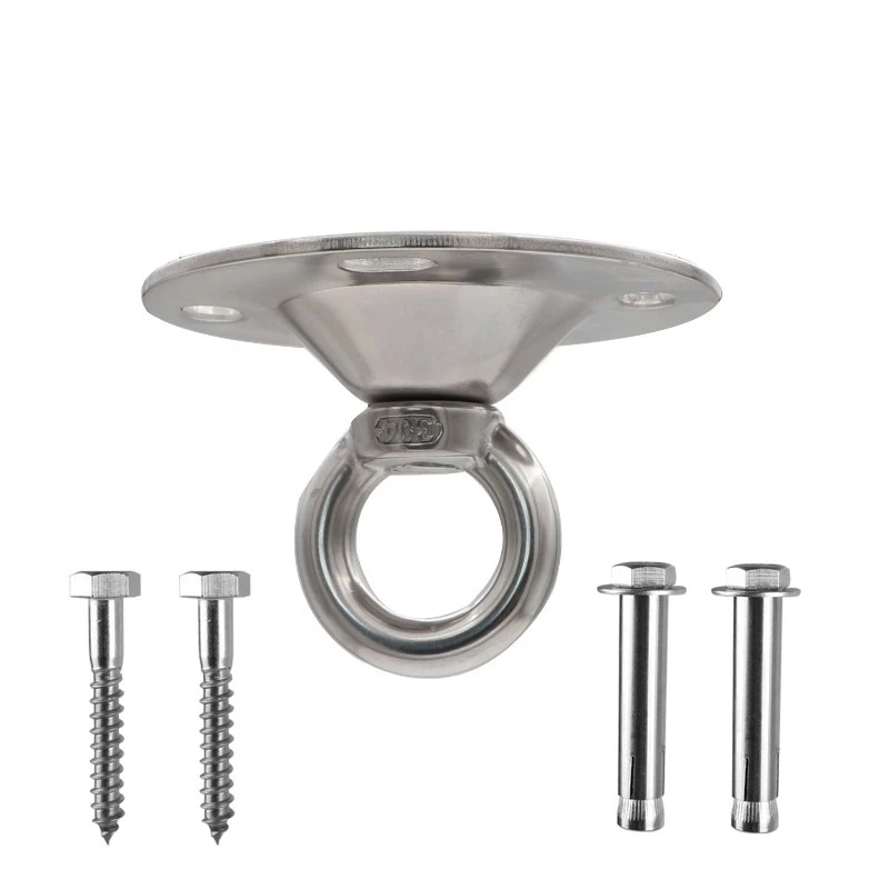 Stainless steel 360 degree rotating swing fixed plate air yoga hammock sandbag suspension chair fixed hook